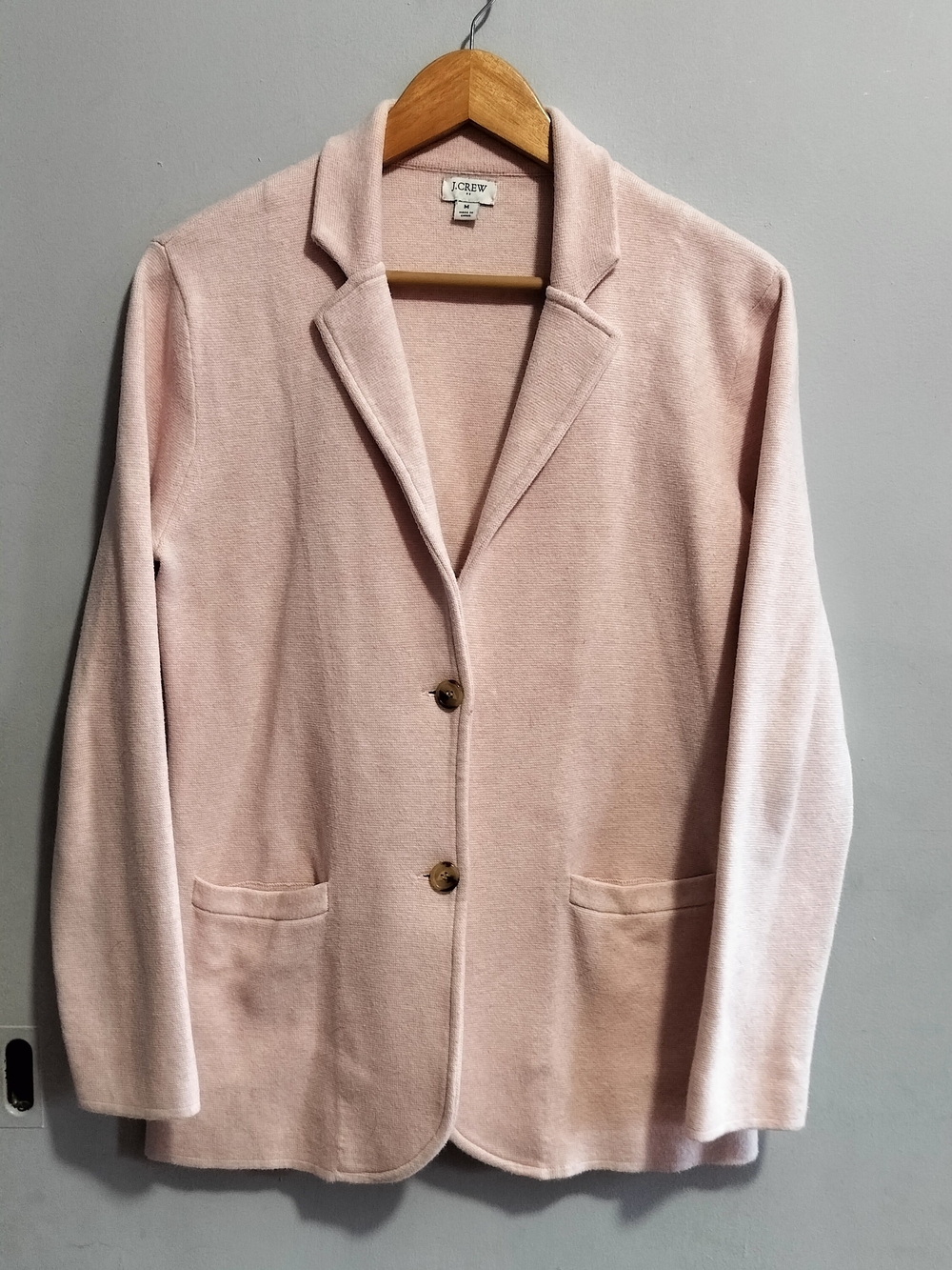J. Crew Women's Pale Pink Single-Breasted Blazer